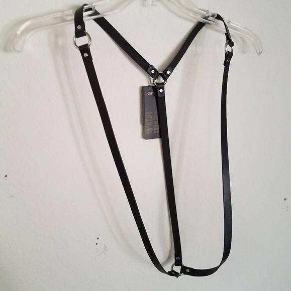 Nwt Black Leather Shoulder Body Harness Unisex New - Picture 8 of 8