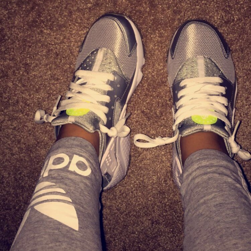 Youth Huaraches silver and yellow