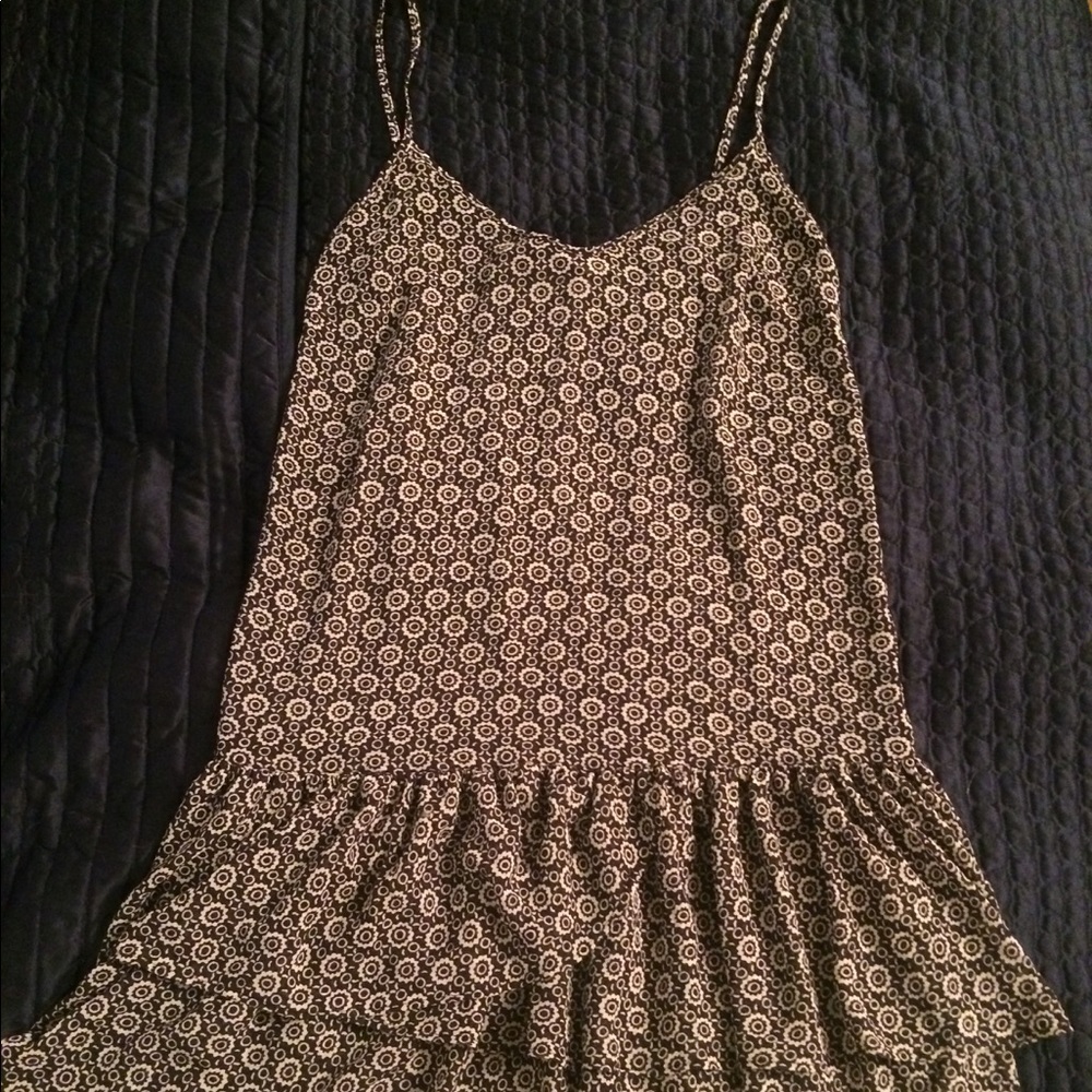 Zara black and white sheer summer dress