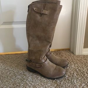 Brown riding boots