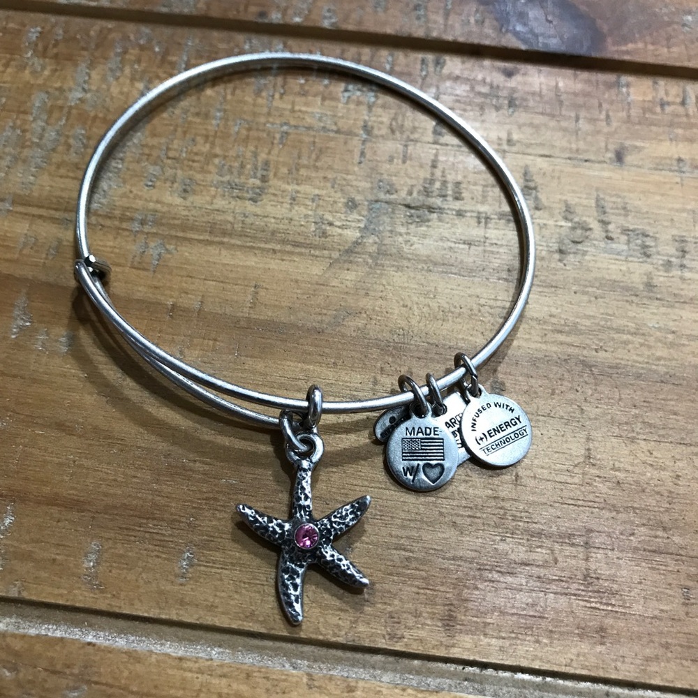Starfish with pink gem Alex & Ani.