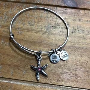 Starfish with pink gem Alex & Ani.