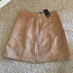 Tan suede skirt