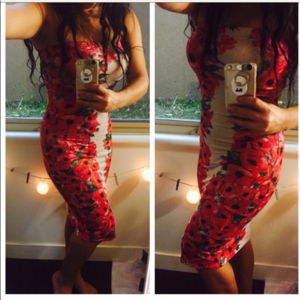 Last 1! Soft Poppy Tube Dress - Picture 2 of 4
