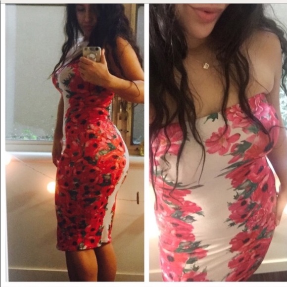 Last 1! Soft Poppy Tube Dress - Picture 3 of 4