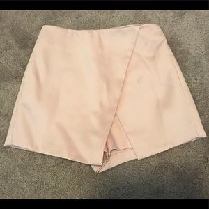 Baby pink satin skort