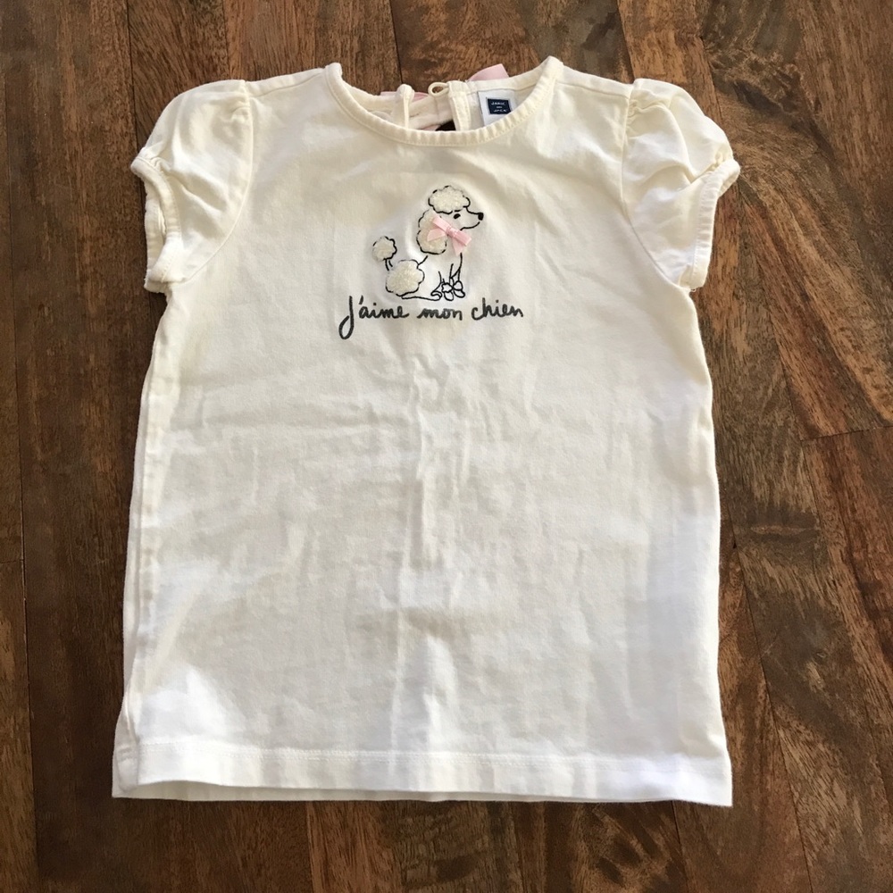 Poodle tee with ribbon detail