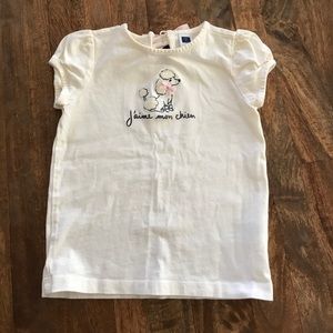 Poodle tee with ribbon detail
