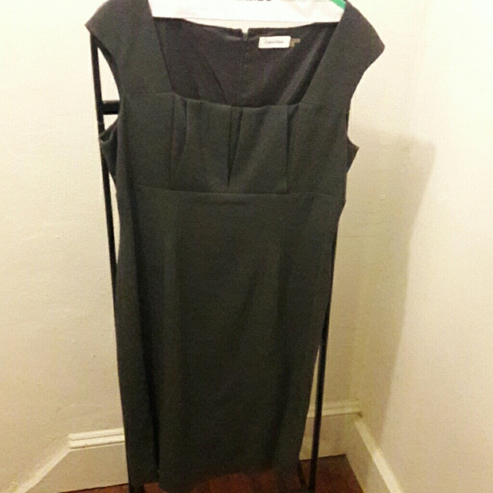 Gray Calvin Klein Dress with cap sleeves size 12