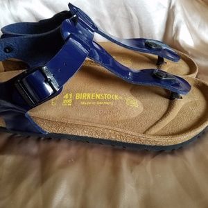 Birkenstock Shoes - Navy Blue Patent Leather Kairo Birkenstock! Birkenstock Shoes - Navy Blue Patent Leather Kairo Birkenstock!