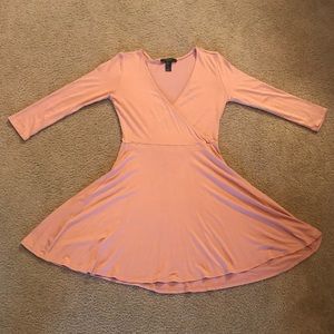 Pink wrap dress