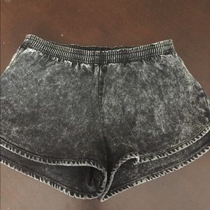 American Apparel white washed denim shorts size M