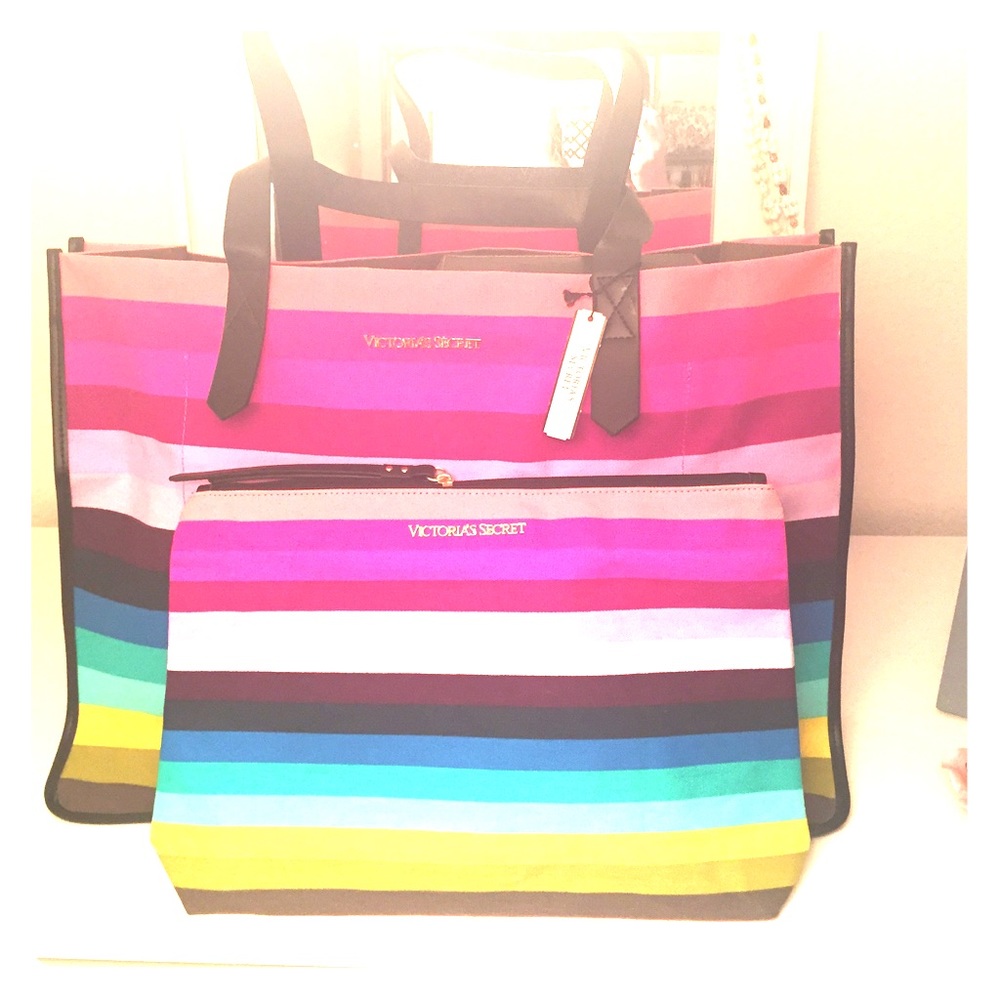 NEW Victorias Secret Tote and Clutch Set