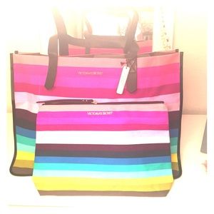 NEW Victorias Secret Tote and Clutch Set