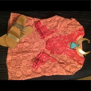 Calypso by St. Barth coral tunic / cover up