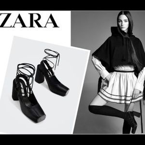 Zara Studio Tied High Heel Slingback Size US 8 6