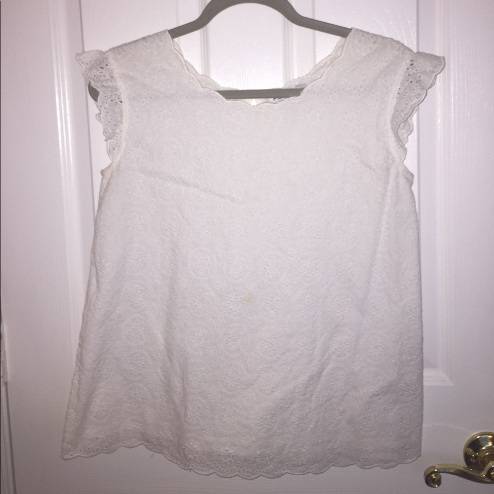 White eyelet dress shirt British company