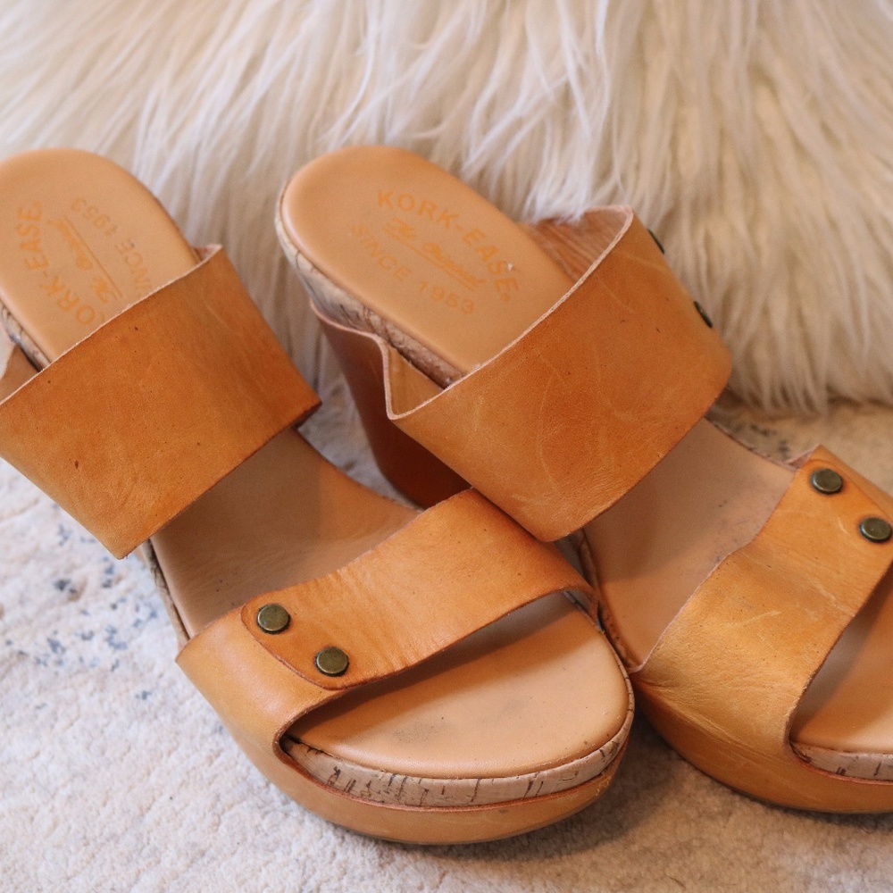 Nordstrom Kork-Ease Leather Wedges (Size 9)