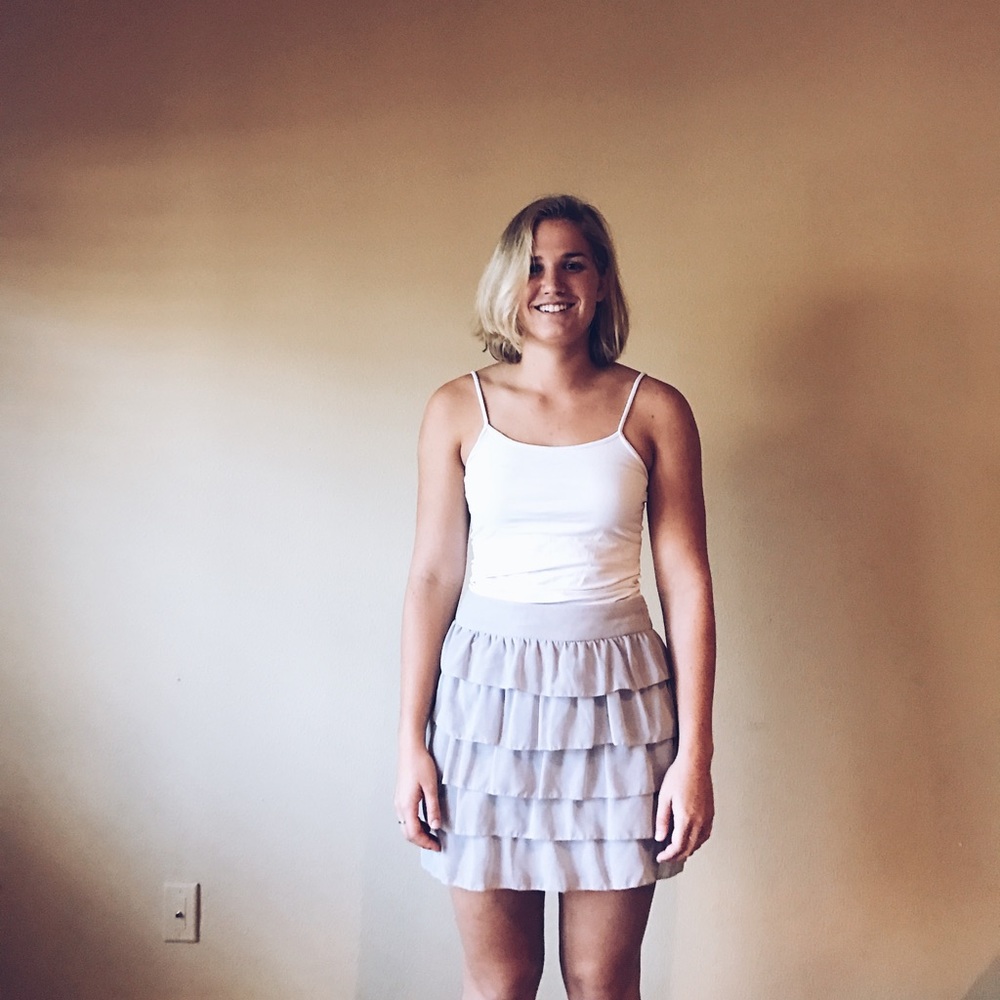 Ruffled mini skirt!