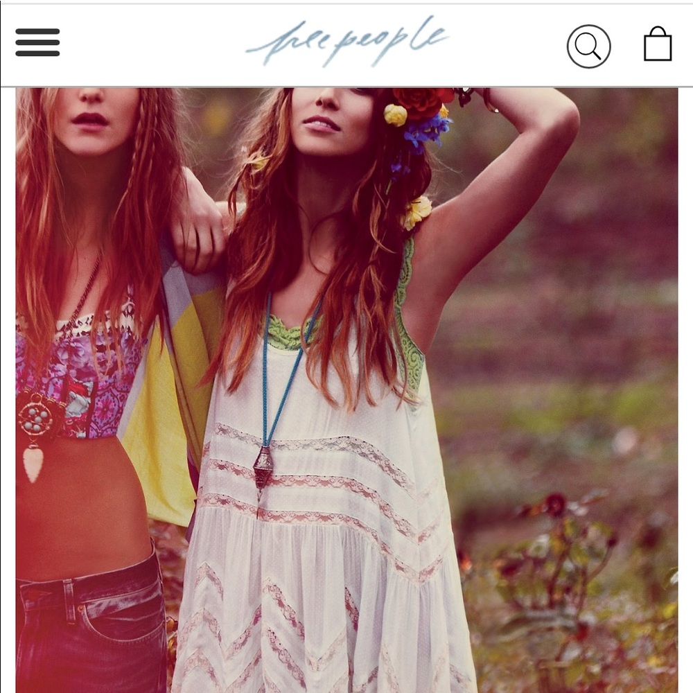 Free People Voile and Lace Trapeze Slip