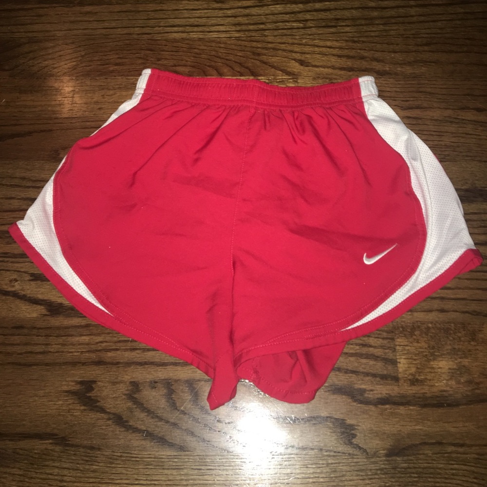 Red dri-fit Nike shorts