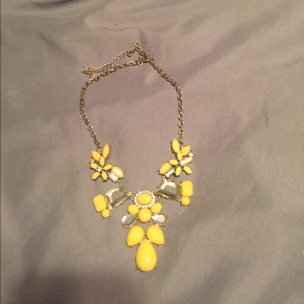 Yellow Charming Charlie Statement Necklace