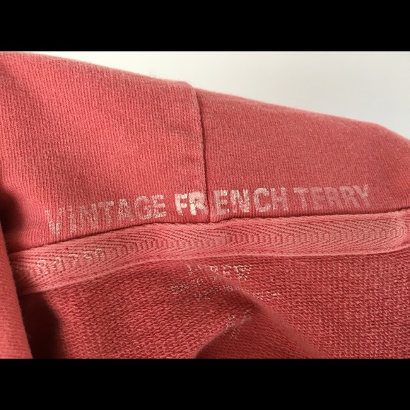 Vintage Terry Cloth J Crew Pink ShortSleeve Hoodie - Picture 4 of 5