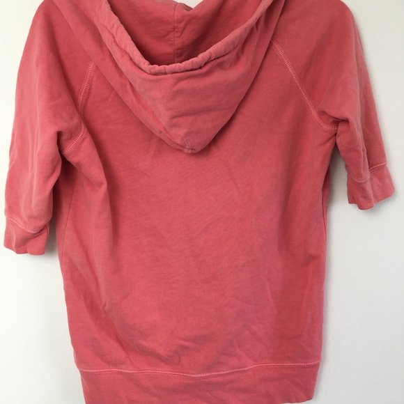 Vintage Terry Cloth J Crew Pink ShortSleeve Hoodie - Picture 5 of 5