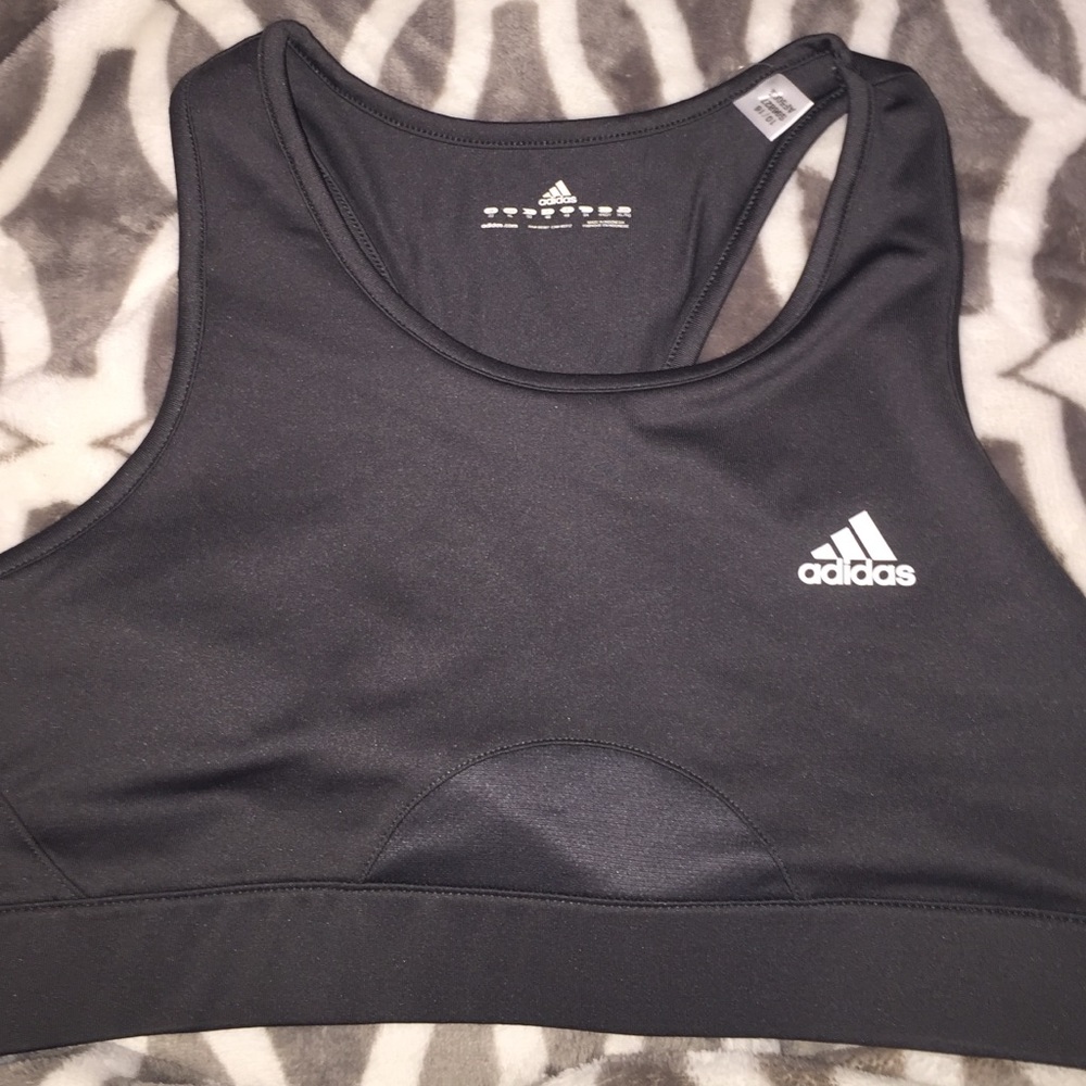 Adidas grey sports bra