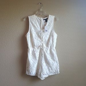 Forever 21 // White + Lace Romper