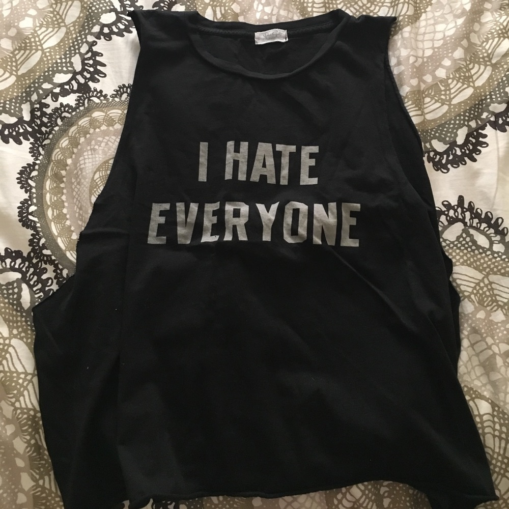 Brandy Melville I Hate Everyone Muscle Tank