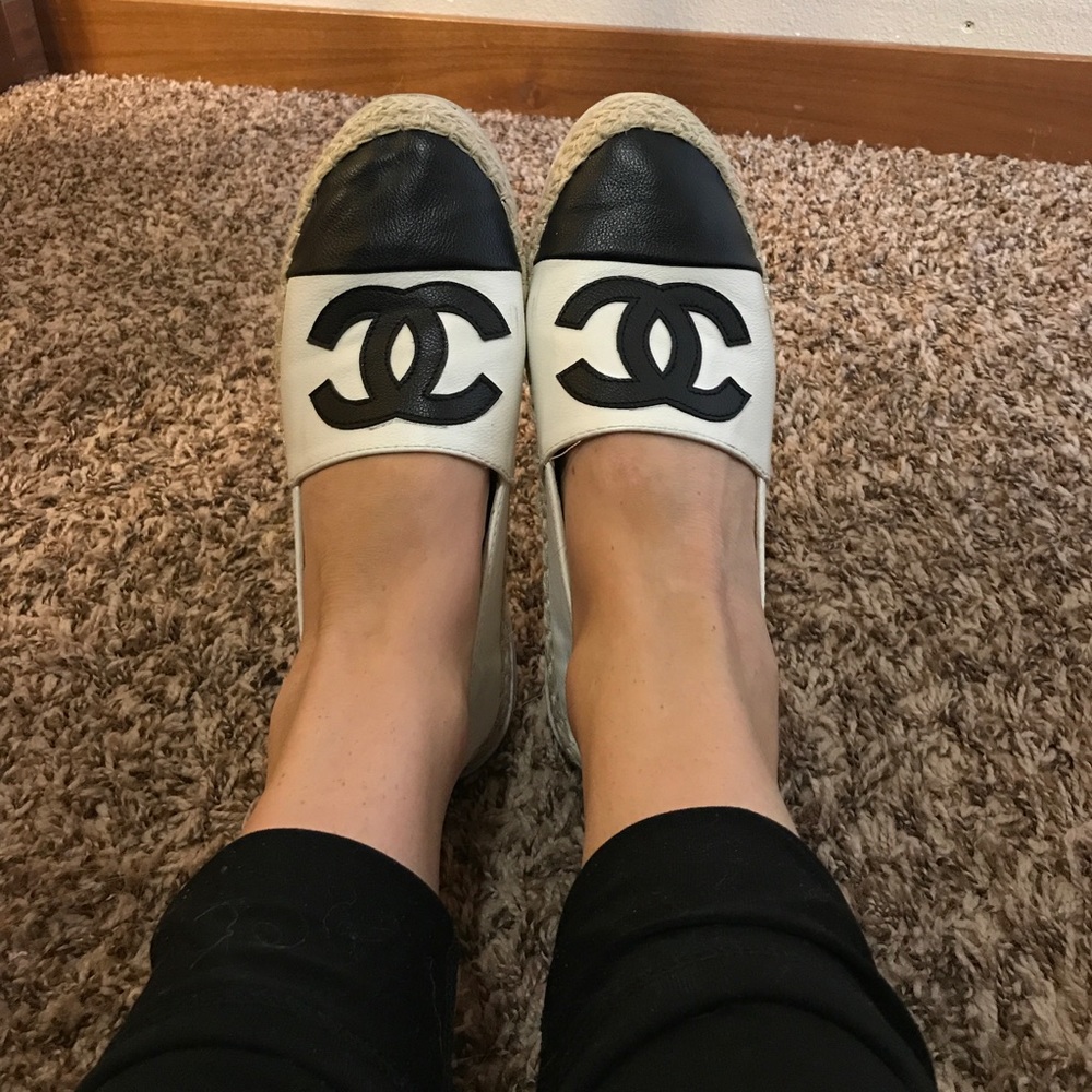 Chanel Style Espadrille Loafers