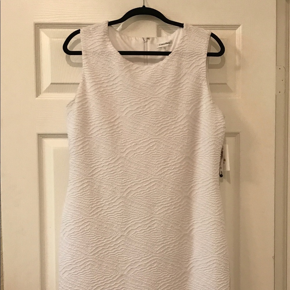 NWT CALVIN KLEIN WHITE DRESS