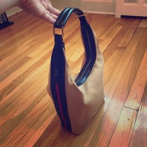 Classic designer canvas shoulder bag