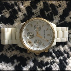 Michael Kors Watch - White and Gold