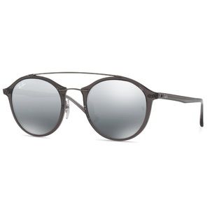 Ray-Ban Phantos Clubround Grey Mirror Sunglasses