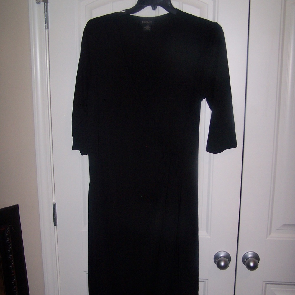Plus-Lane Bryant Black Wrap Dress