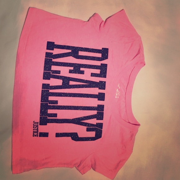 Justice crop top. Cute over a tank top - Picture 1 of 2