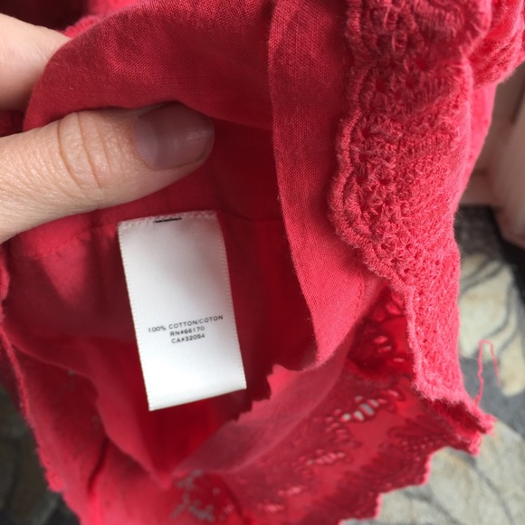 [Anthropology] Coral Pink Crocheted Lace Dress - Picture 8 of 8