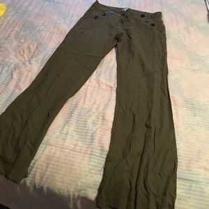 Forest Green Linen Pants