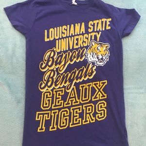 LSU SEC Football Women's purple & gold t-shirt