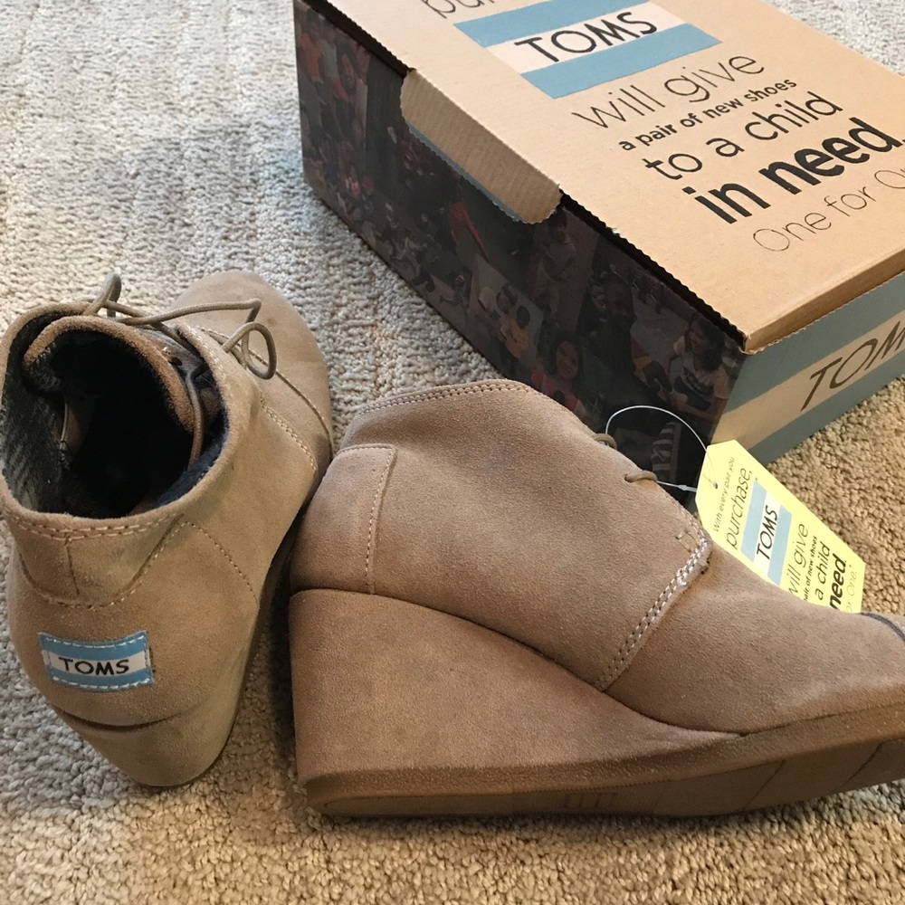 TOMS wedge booties