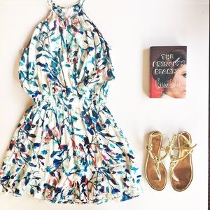 Parker Ruffled Halter Dress Catalonia Large