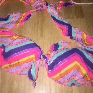 VS strapless scalloped bikini top