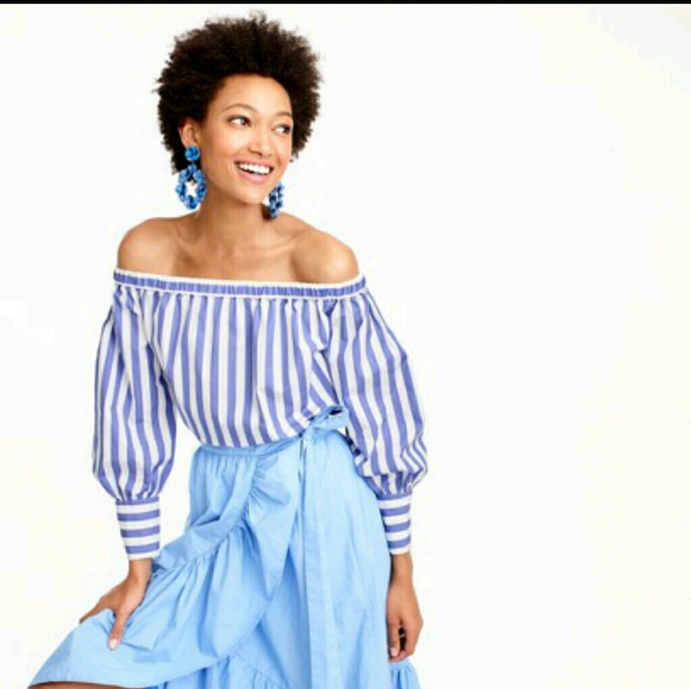 NEW J.Crew Collection Thomas Mason Off Shoulder 8!