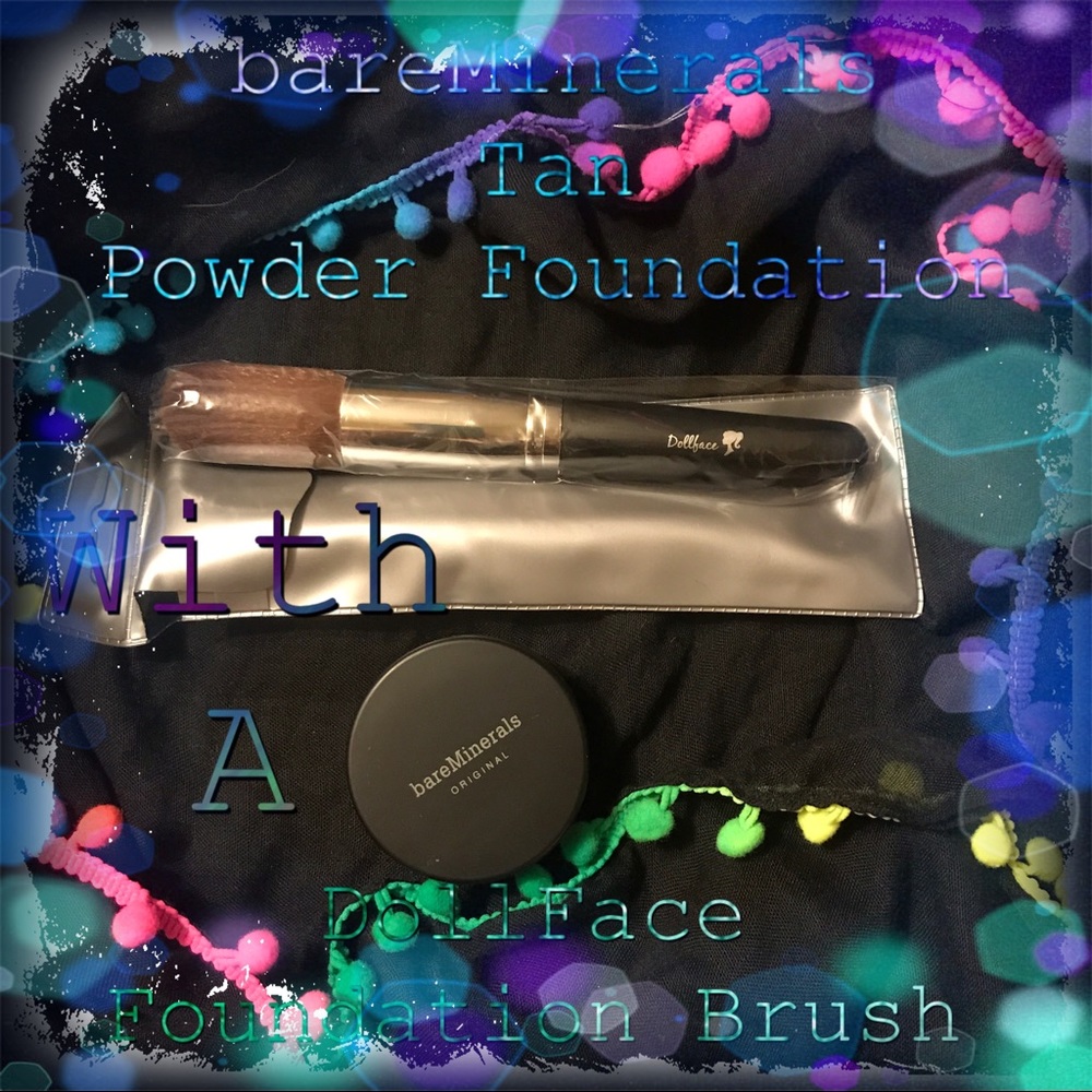 bareMinerals Tan Foundation Powder& Dollface Brush