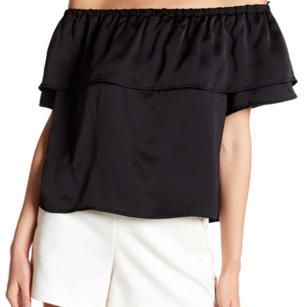 Harlowe & Graham Off the Shoulder Ruffle Blouse