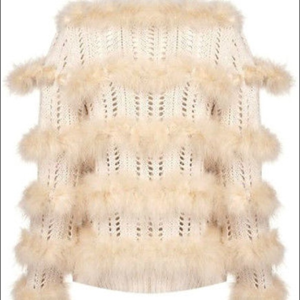 Topshop feather cardigan