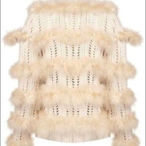 Topshop feather cardigan
