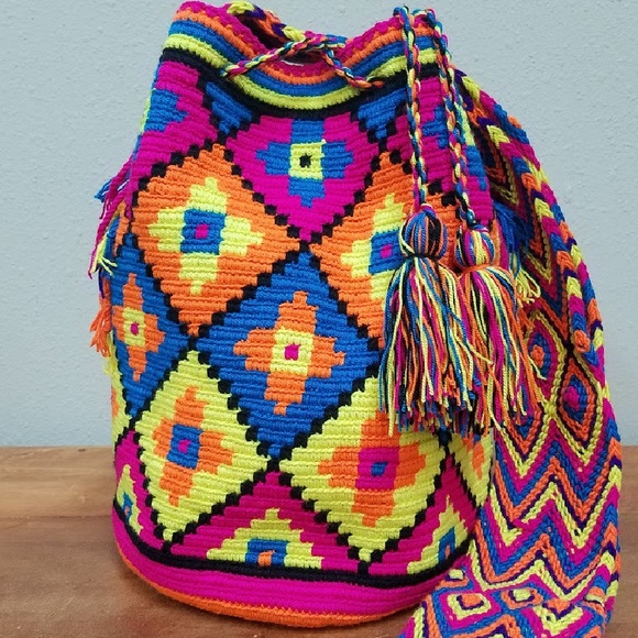 NWOT HANDMADE WAYUU HANDBAG BOHEMIAN TOTE Chic - Picture 3 of 3